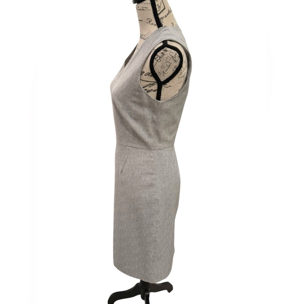 Reiss Thea Sheath Dress Tailored Gray Wool Blend Womens Size 6 - Picture 5 of 15